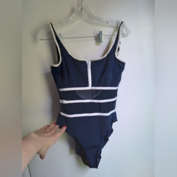 NWOT mesh classic nautical bathing suit - Picture 4 of 15